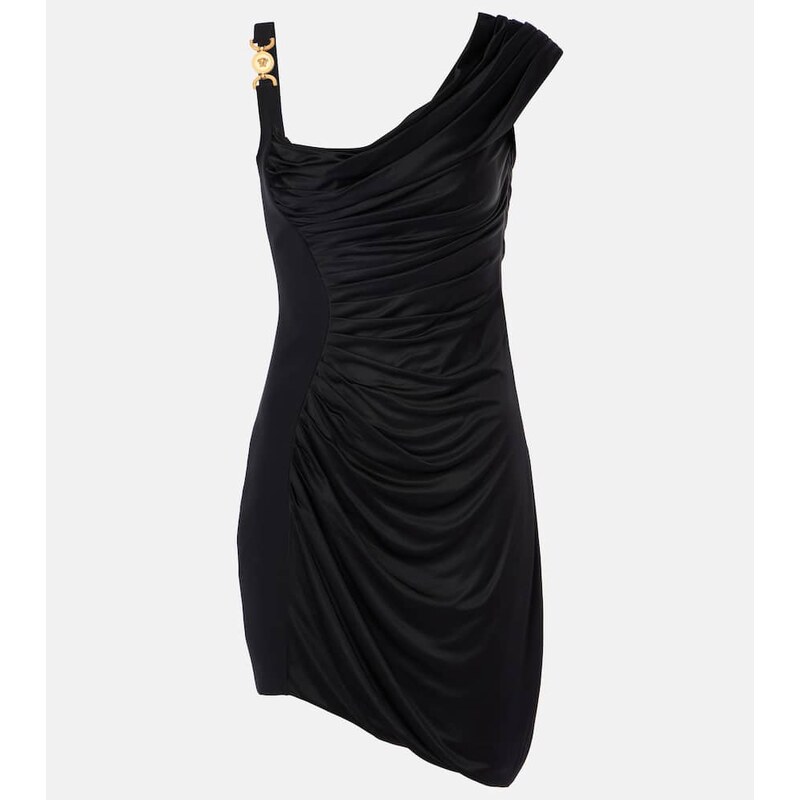 Versace Medusa 95 draped jersey minidress