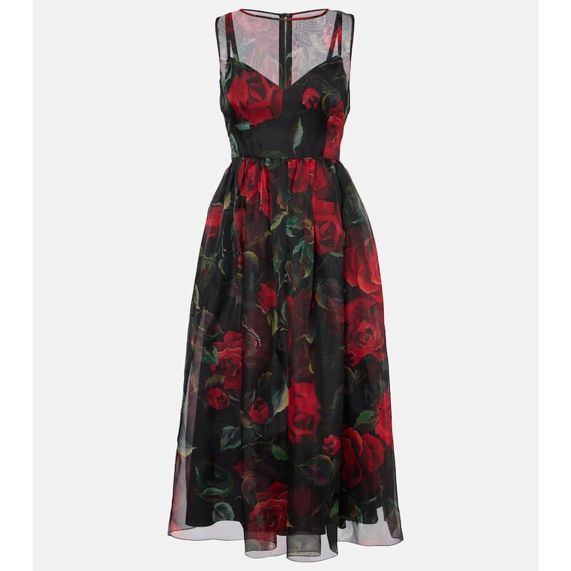 Dolce&Gabbana Floral silk cocktail dress
