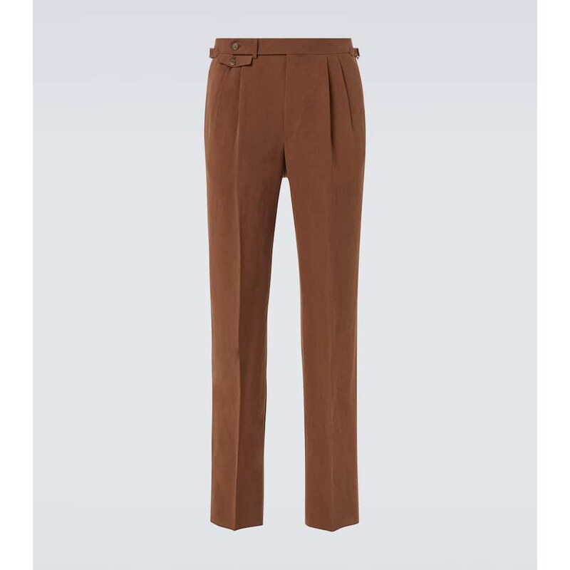 Dunhill Linen tapered pants