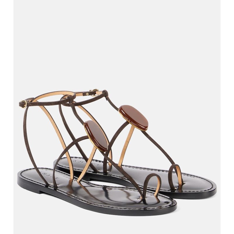 Amanu Cairo embellished leather sandals