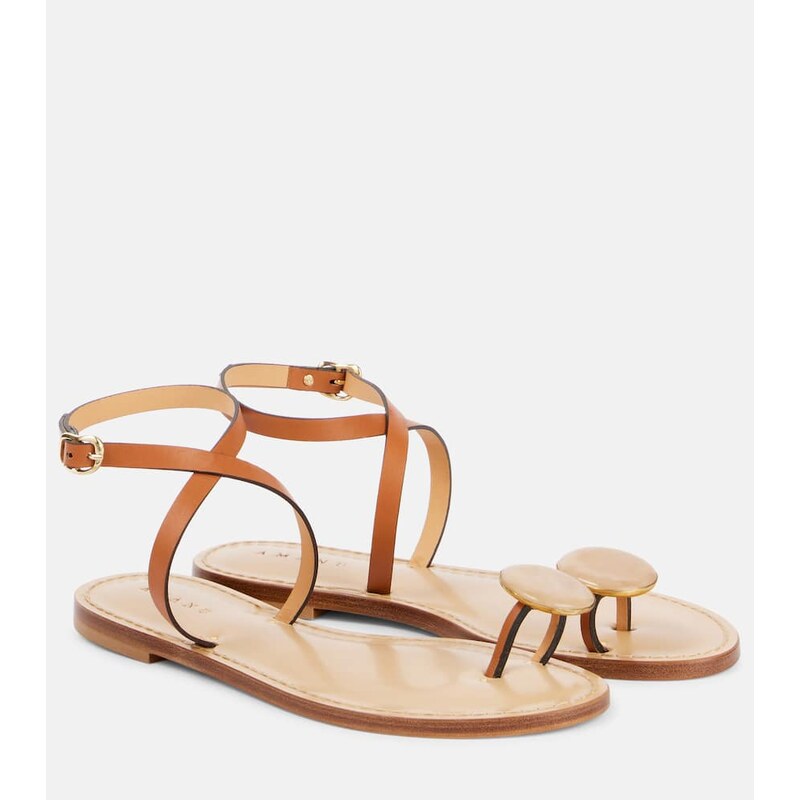 Amanu Kigali embellished leather sandals