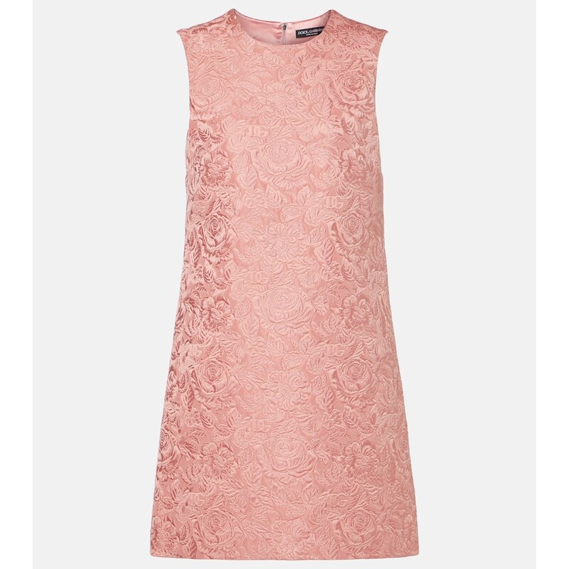 Dolce&Gabbana Floral matelassÃ jacquard minidress