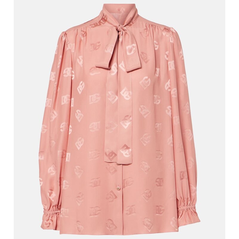 Dolce&Gabbana DG silk satin blouse