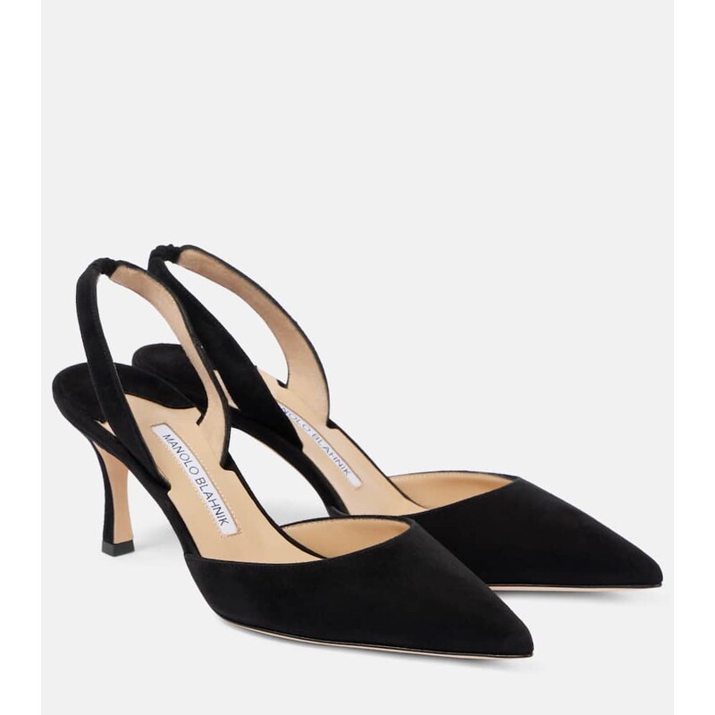 Manolo Blahnik Carolyne 70 suede slingback pumps