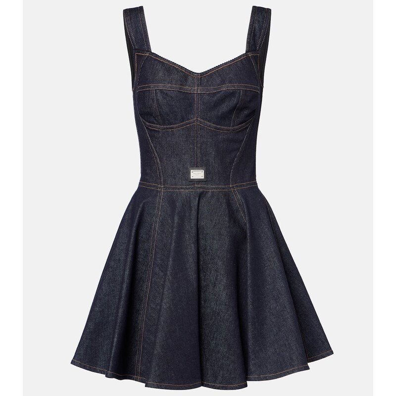 Dolce&Gabbana Denim bustier dress