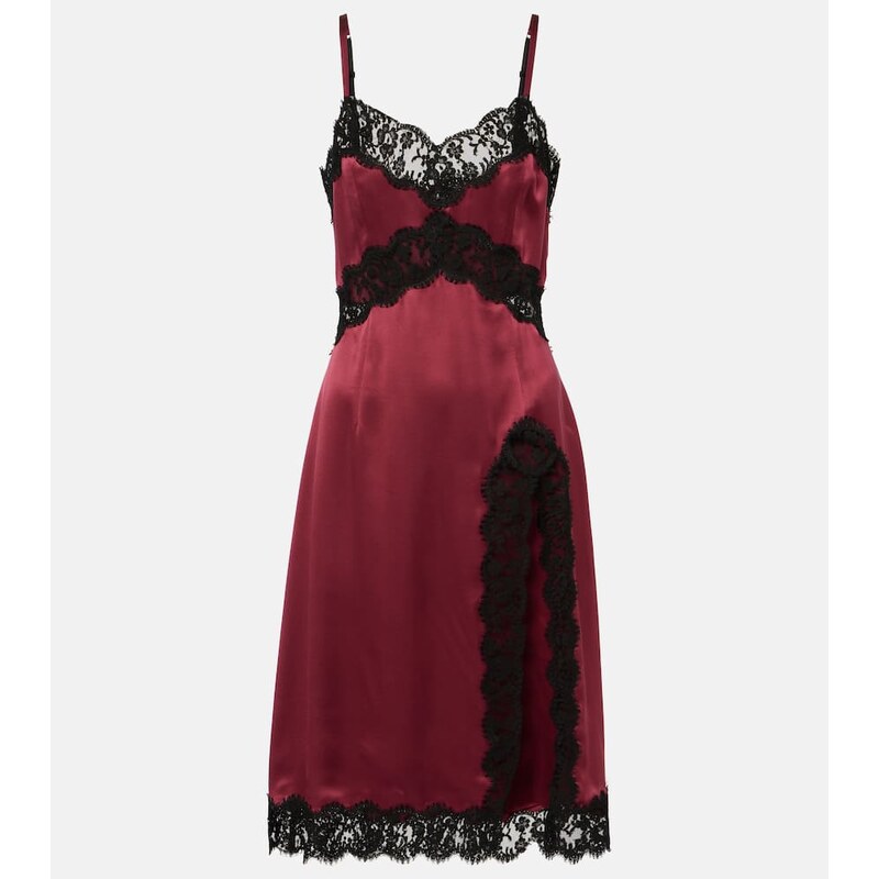 Dolce&Gabbana Silk and cotton-blend midi dress