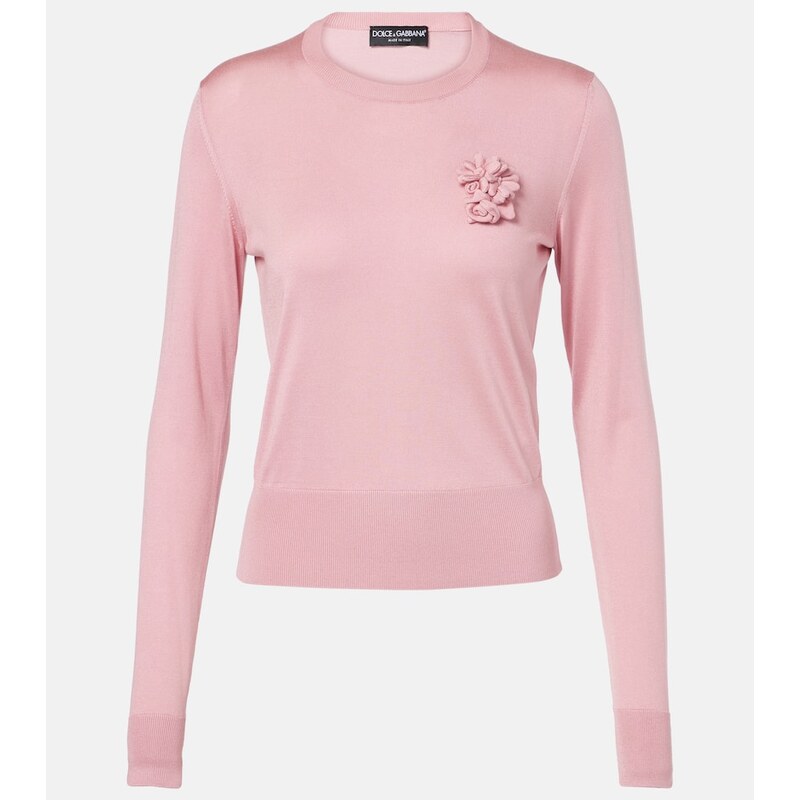 Dolce&Gabbana Floral-appliquÃ sweater