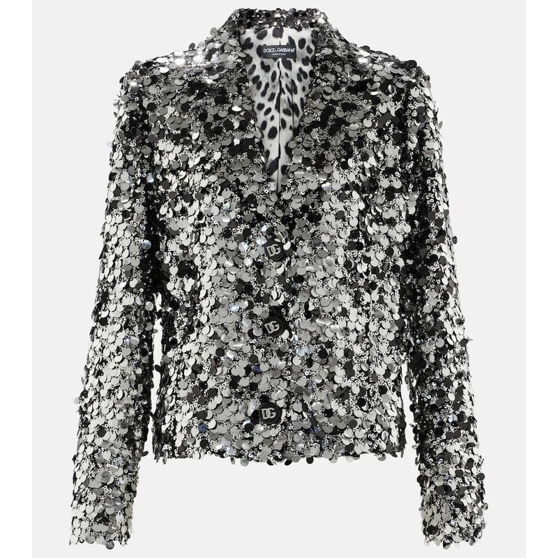 Dolce&Gabbana Sequined blazer v barvě Argento