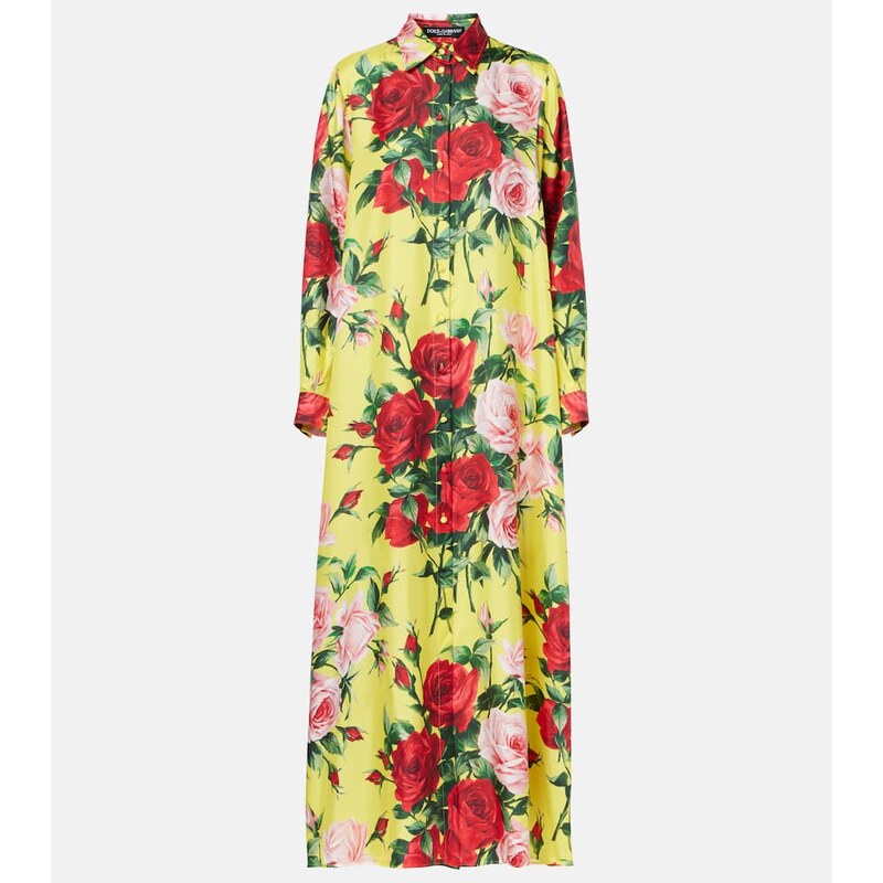 Dolce&Gabbana Floral silk shirt dress