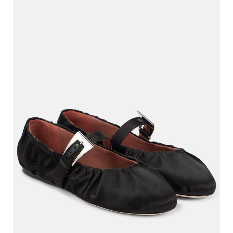 Paris Texas Sveva satin ballet flats