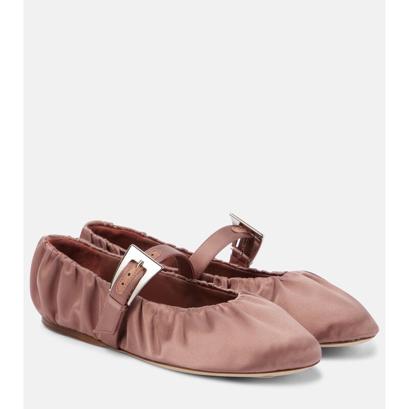 Paris Texas Sveva satin ballet flats