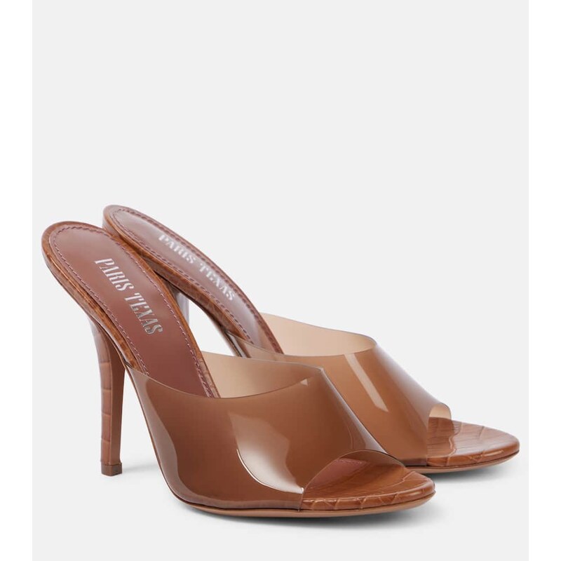 Paris Texas Lorena 100 PVC and leather mules