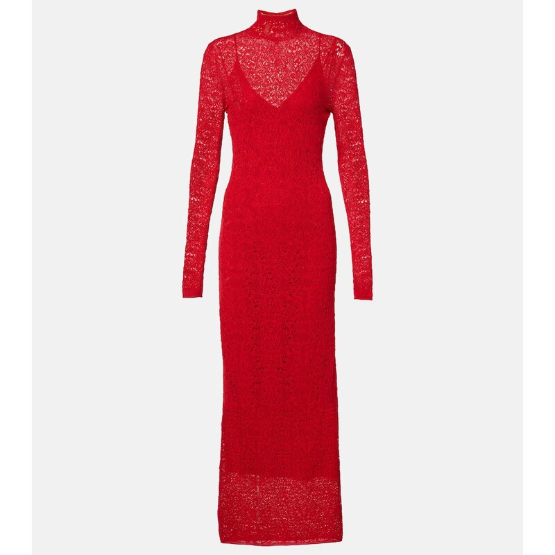 Gabriela Hearst Lethe pointelle wool and silk maxi dress