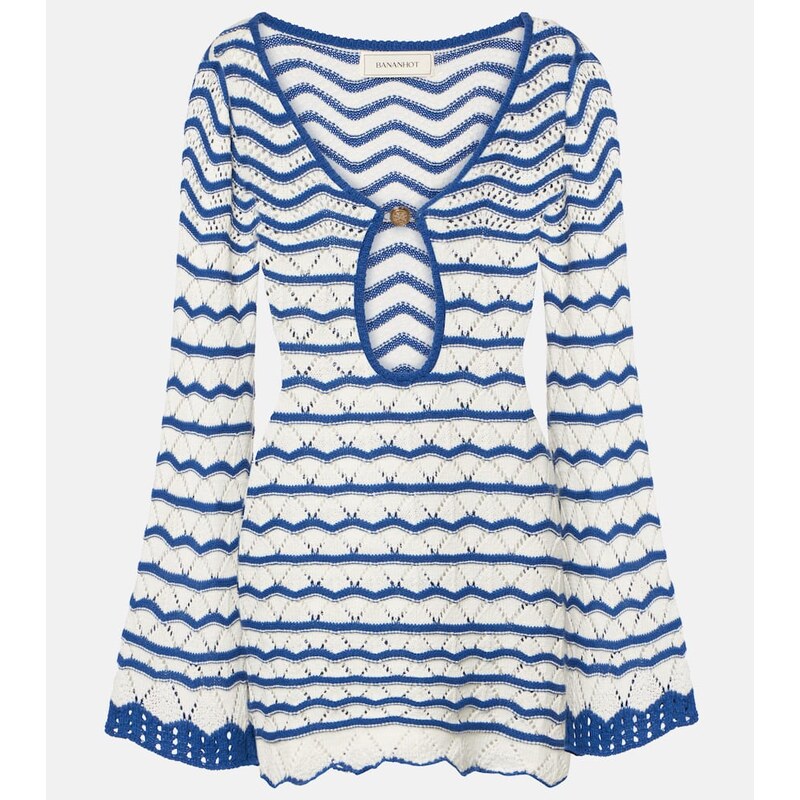 Bananhot Rey striped crochet beach dress