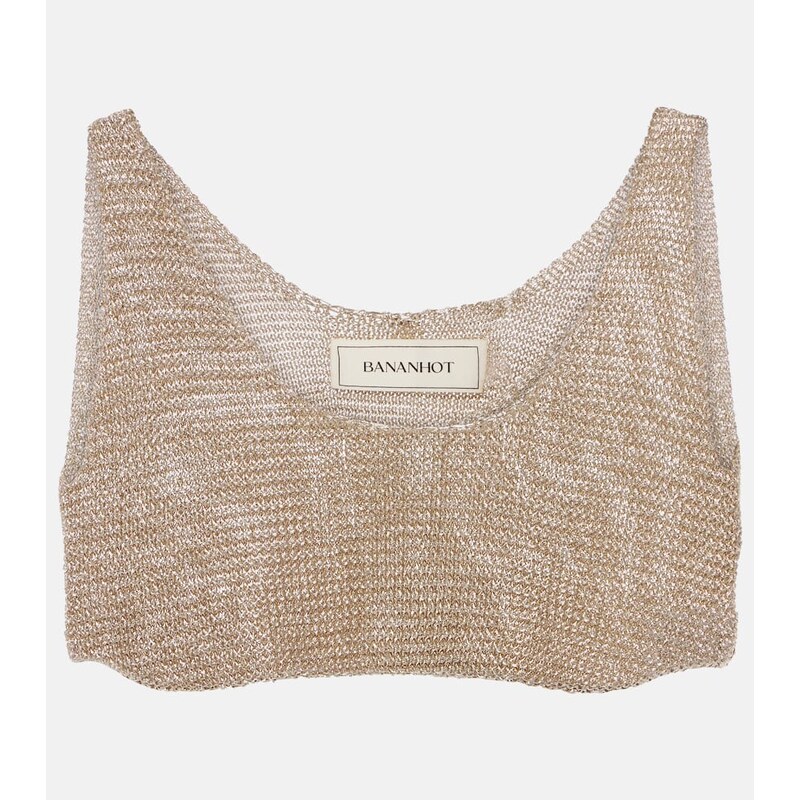 Bananhot Knitted lamé bra top