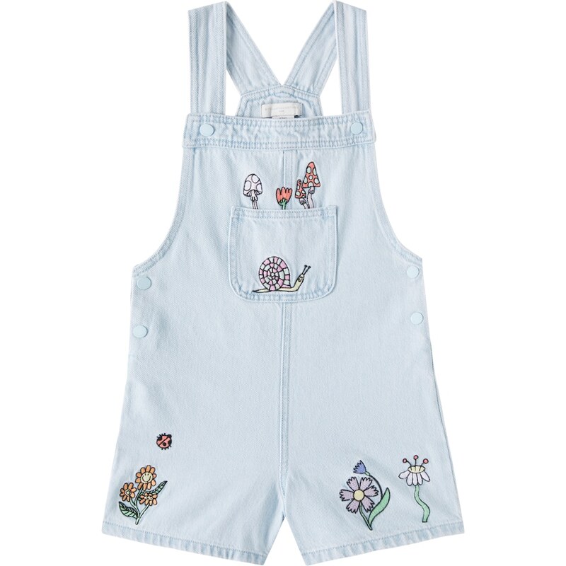 Stella McCartney Kids Embroidered cotton overalls