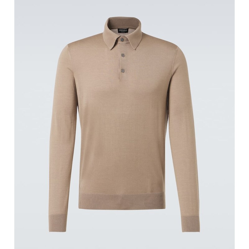 Zegna Cashmere and silk polo sweater