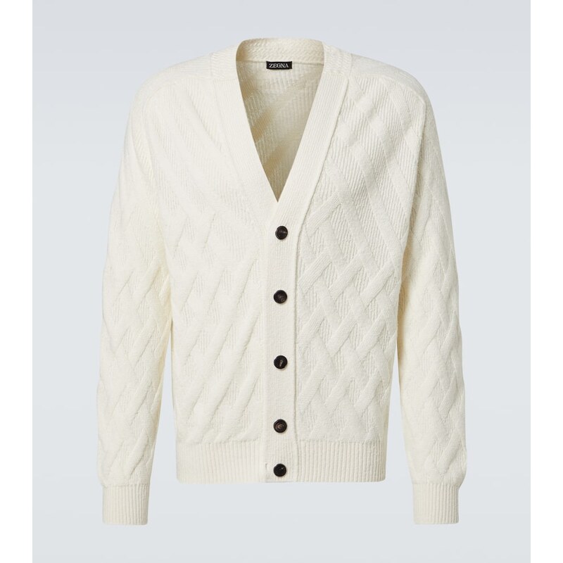 Zegna Ribbed-knit cotton cardigan