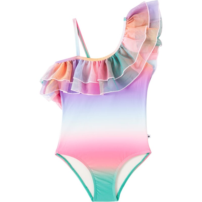 Molo Nilla ruffled one-shoulder swimsuit