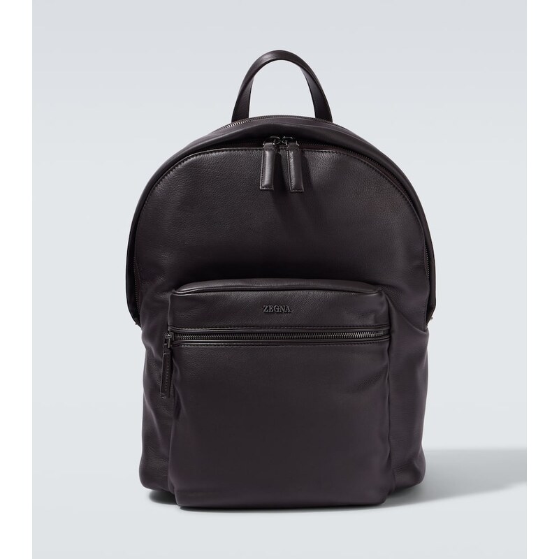 Zegna Secondskin Hoodie leather backpack