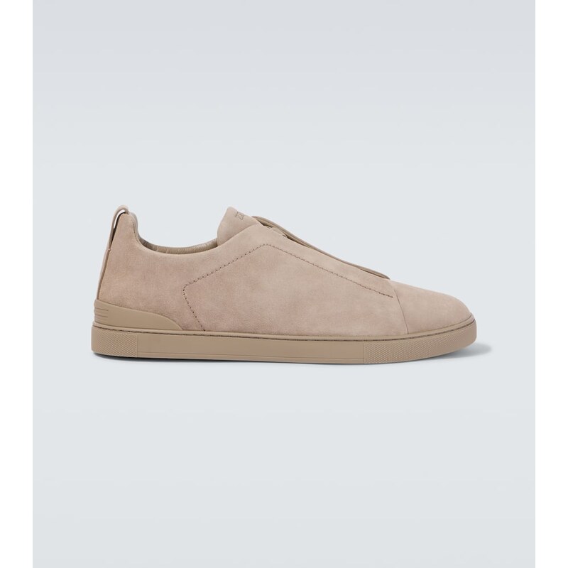 Zegna Triple Stitch suede slip-on sneakers