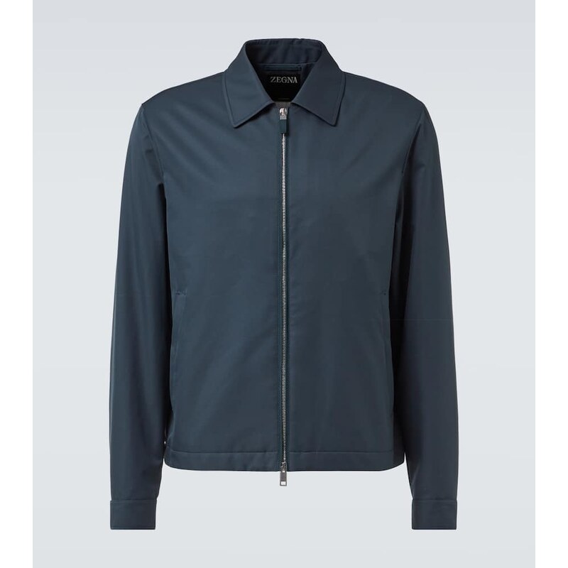 Zegna Leather-trimmed blouson