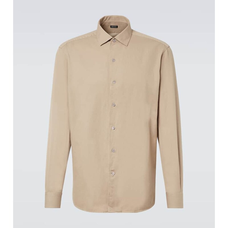 Zegna Cotton and wool denim shirt