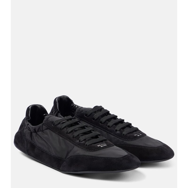 Prada Collapse Re-Nylon suede-trimmed sneakers