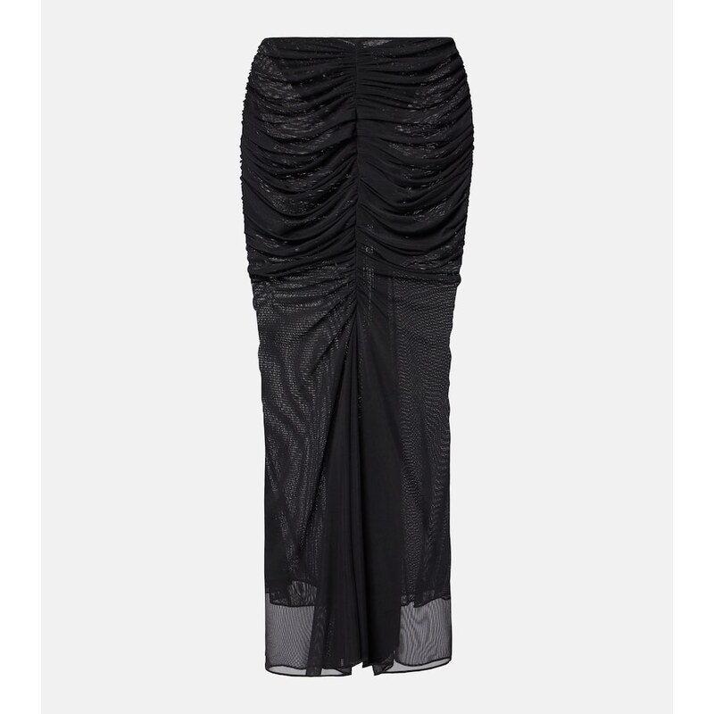 Mugler Ruched maxi skirt