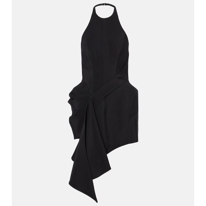 Mugler Asymmetric draped minidress