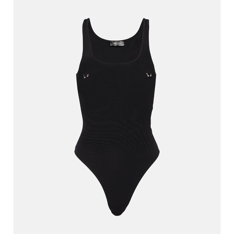 Mugler Pierced cotton bodysuit