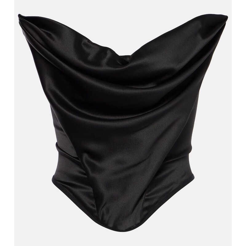 Magda Butrym Draped silk-blend satin corset