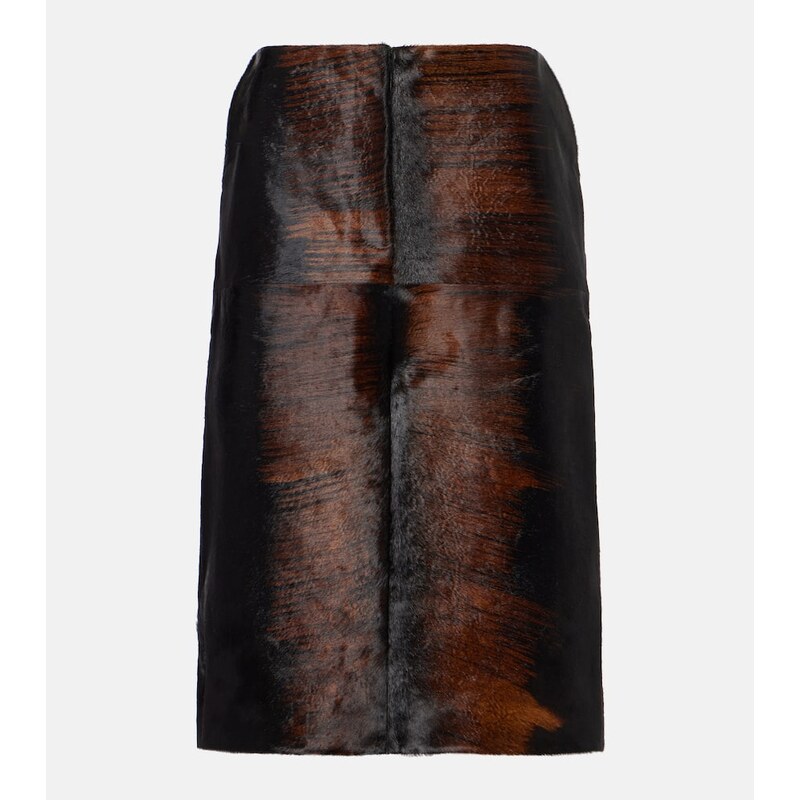 Magda Butrym Printed calf hair pencil skirt