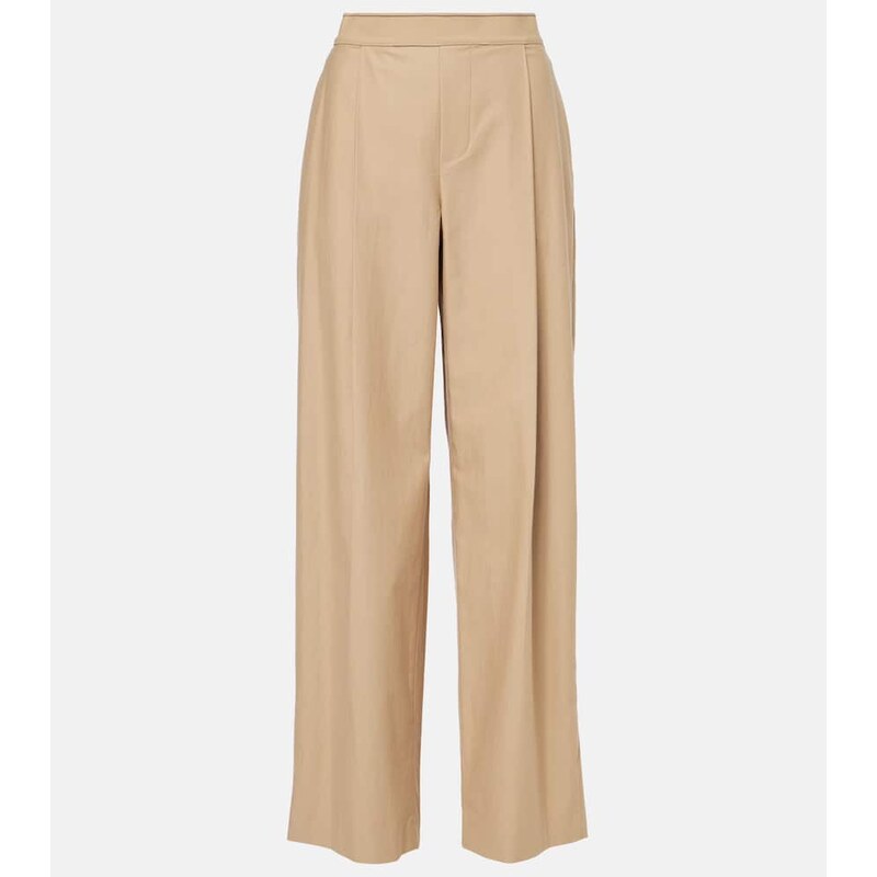 Vince Cotton and wool wide-leg pants