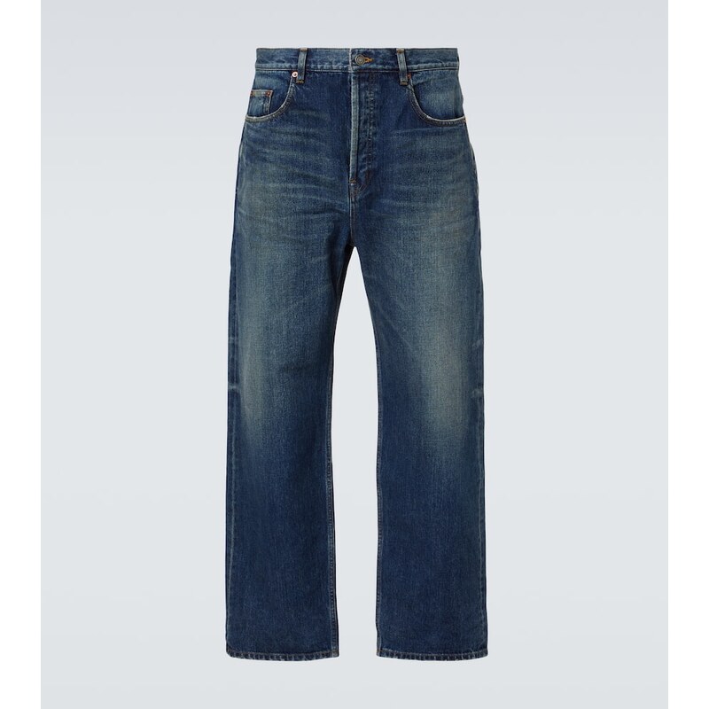Saint Laurent Faded high-rise straight jeans