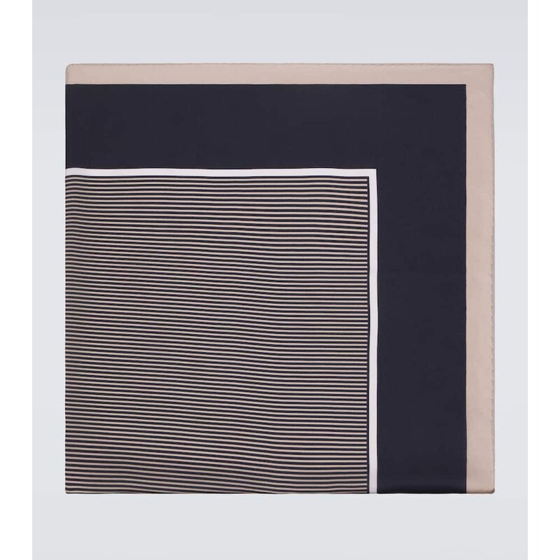 Saint Laurent Cassandre silk charmeuse scarf