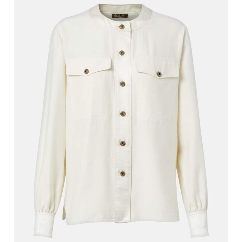 Loro Piana Quincy silk shantung blouse