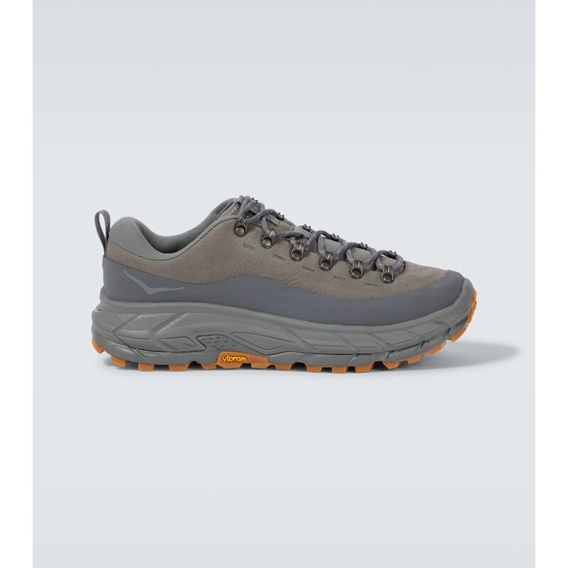 Hoka One One Tor Summit leather-trimmed sneakers