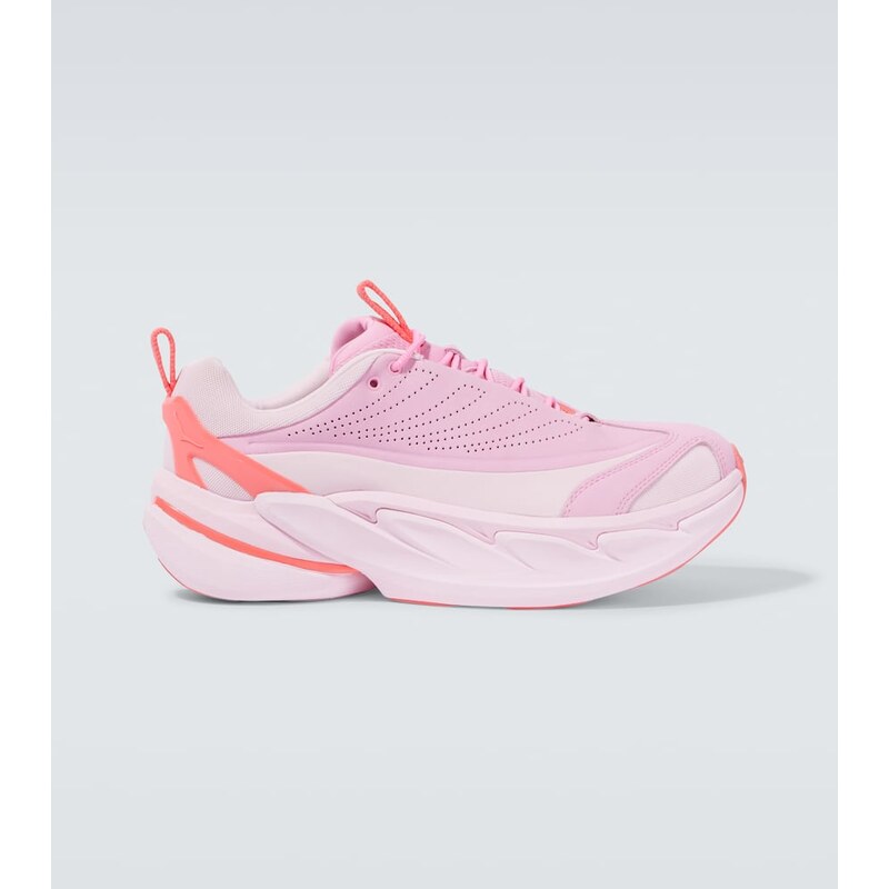 Hoka One One Elevon X leather and mesh sneakers