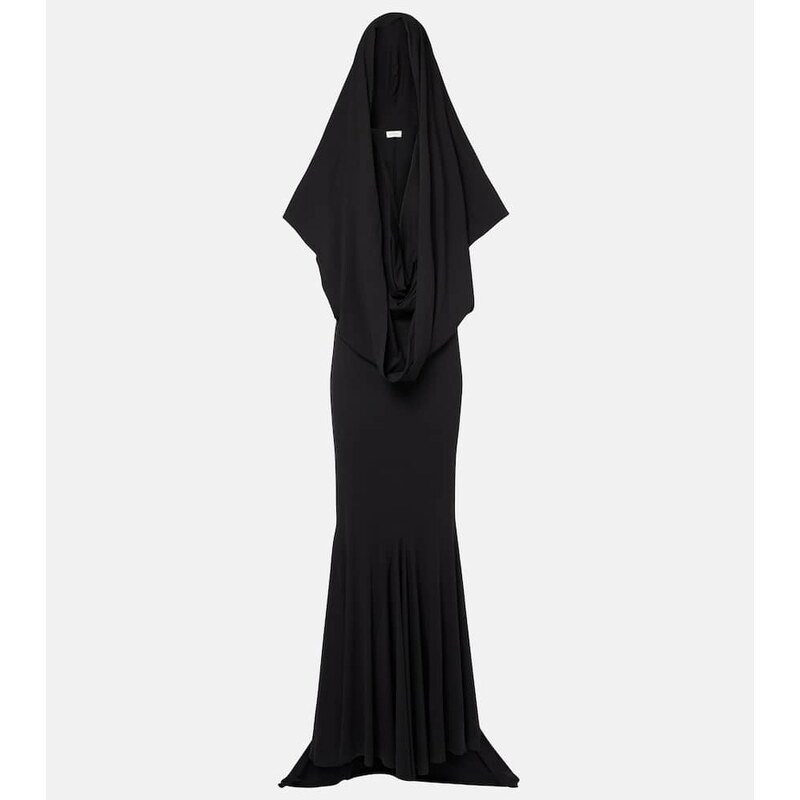 Magda Butrym Hooded silk-blend jersey maxi dress