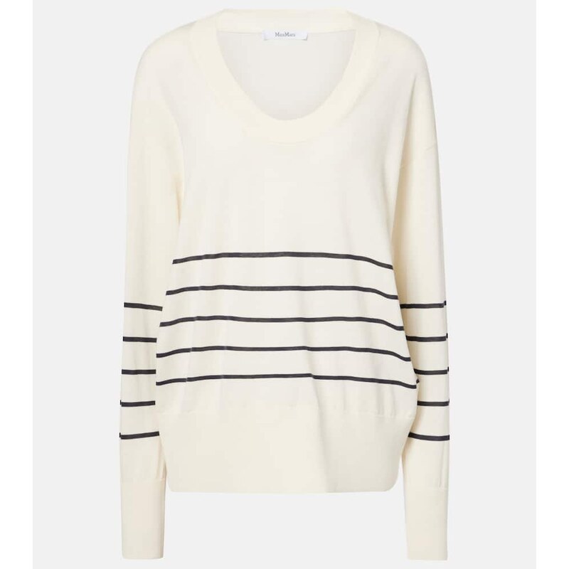 Max Mara Levante striped cotton and silk sweater