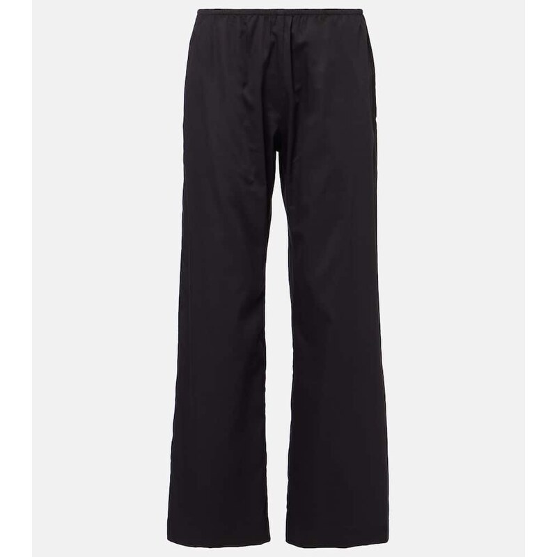Leset Yoko mid-rise cotton wide-leg pants