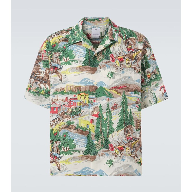 Visvim Crosby printed silk-blend bowling shirt