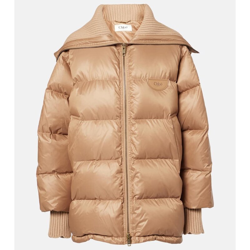 prošívaná bunda Chloé v barvě Pearl Beige