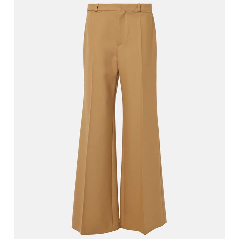 Chloe ChloÃ Wool grain de poudre flared pants