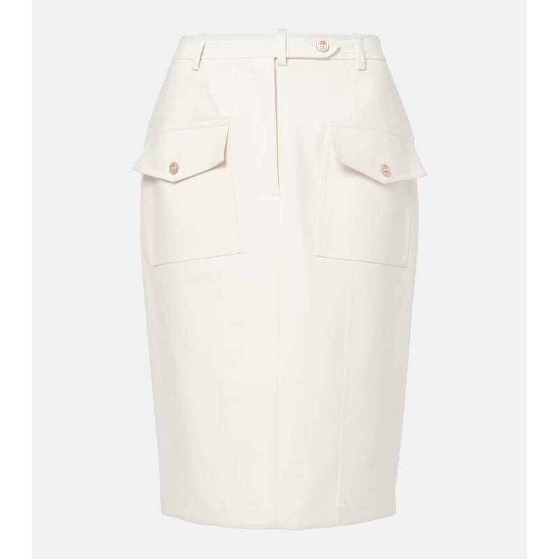 Tom Ford Cotton-blend midi skirt