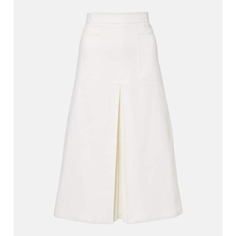 Max Mara Renoir pleated cotton midi skirt