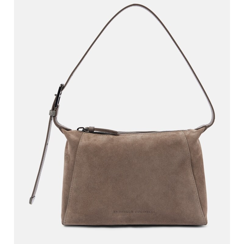 Brunello Cucinelli Duo Small suede shoulder bag