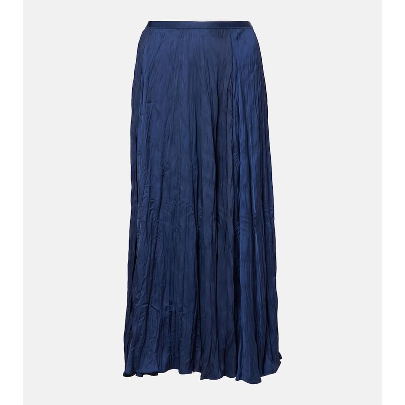 Polo Ralph Lauren Crushed satin midi skirt