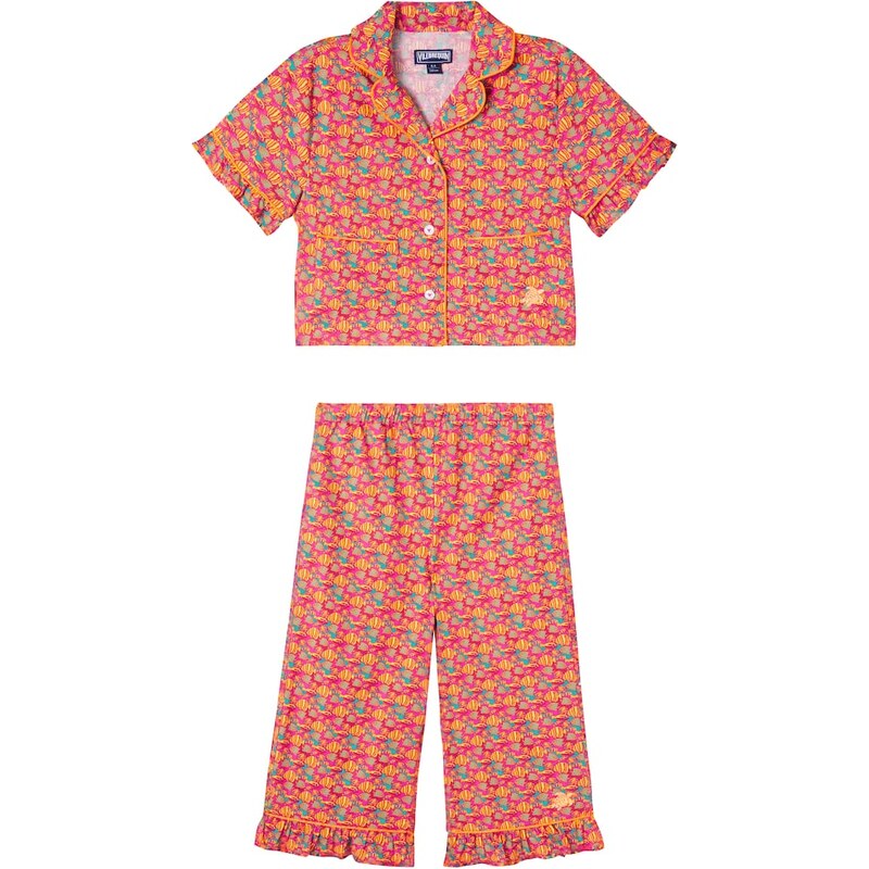 Vilebrequin Kids Gyjama printed cotton shirt and pants set